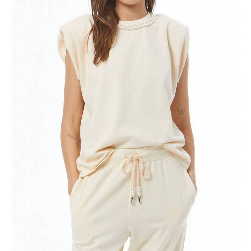 NEW YOUNG FABULOUS & BROKE pearla top in vanilla